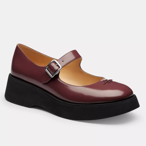 NWP COACH WOMEN SHOES Vickie Mary Jane - size 6 US - CZ162 Merlot - Picture 1 of 16